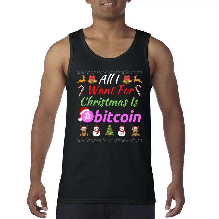 All I Want For Christmas Is Bitcoin, Bitcoin Plan B, Funny Retirement Plan Tank Top