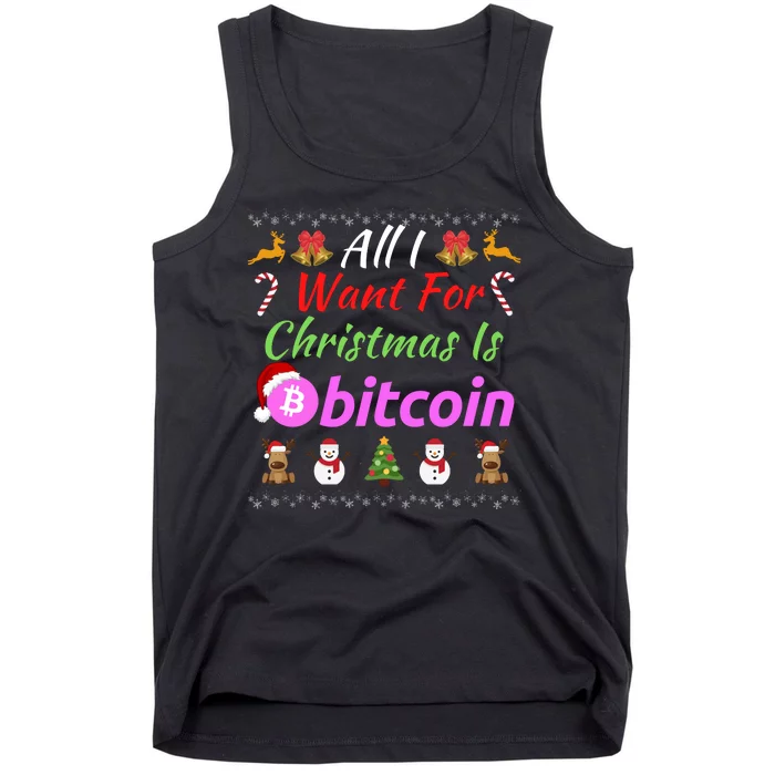 All I Want For Christmas Is Bitcoin, Bitcoin Plan B, Funny Retirement Plan Tank Top