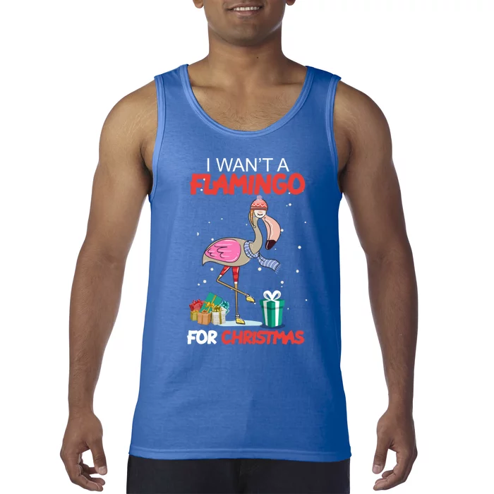 All I Want For Christmas Is A Flamingo Warm Weather Gift Meaningful Gift Tank Top