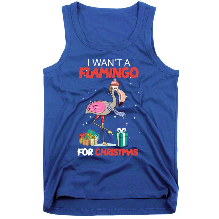 All I Want For Christmas Is A Flamingo Warm Weather Gift Meaningful Gift Tank Top