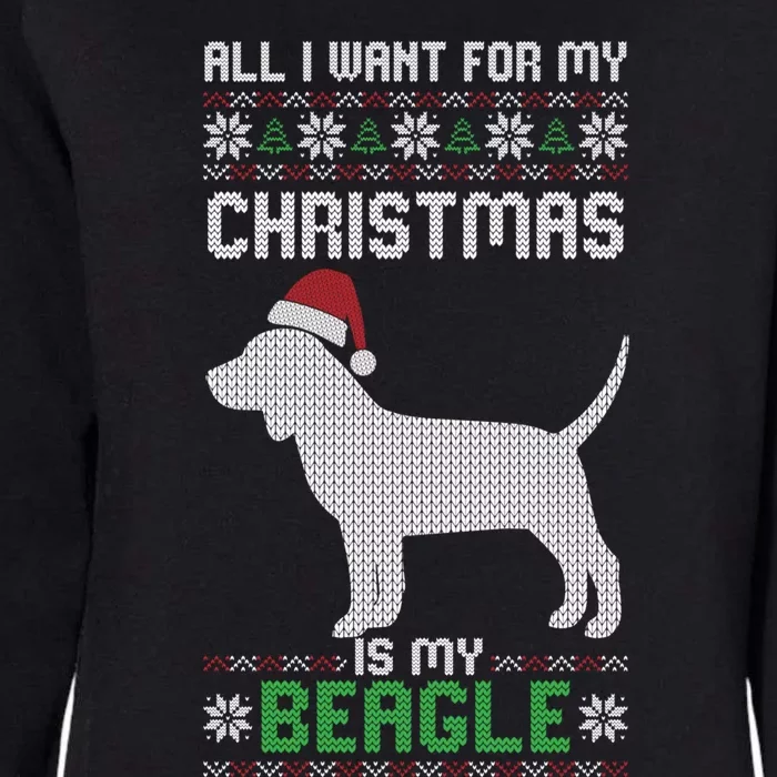 All I Want For My Christmas Poodle Cute Dog Ugly Xmas Pajama Gift Womens California Wash Sweatshirt