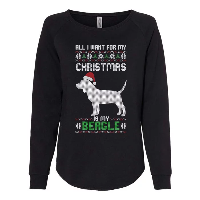 All I Want For My Christmas Poodle Cute Dog Ugly Xmas Pajama Gift Womens California Wash Sweatshirt