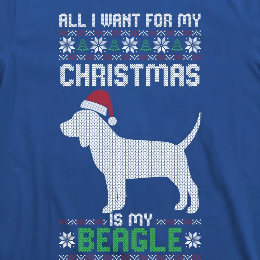 All I Want For My Christmas Poodle Cute Dog Ugly Xmas Pajama Gift T-Shirt