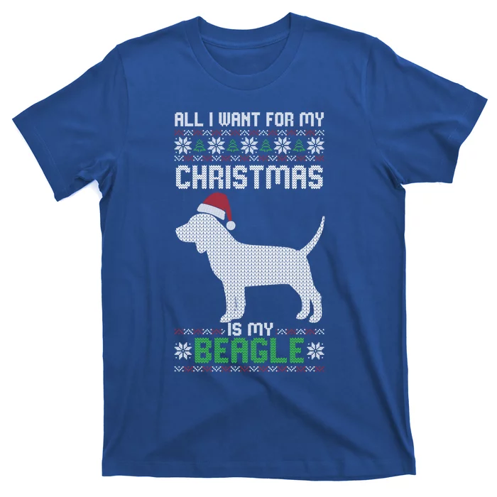 All I Want For My Christmas Poodle Cute Dog Ugly Xmas Pajama Gift T-Shirt