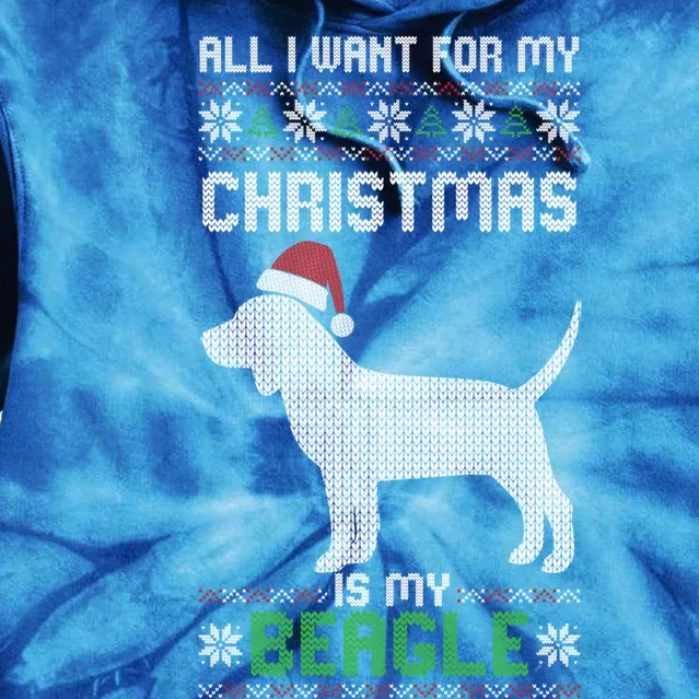 All I Want For My Christmas Poodle Cute Dog Ugly Xmas Pajama Gift Tie Dye Hoodie