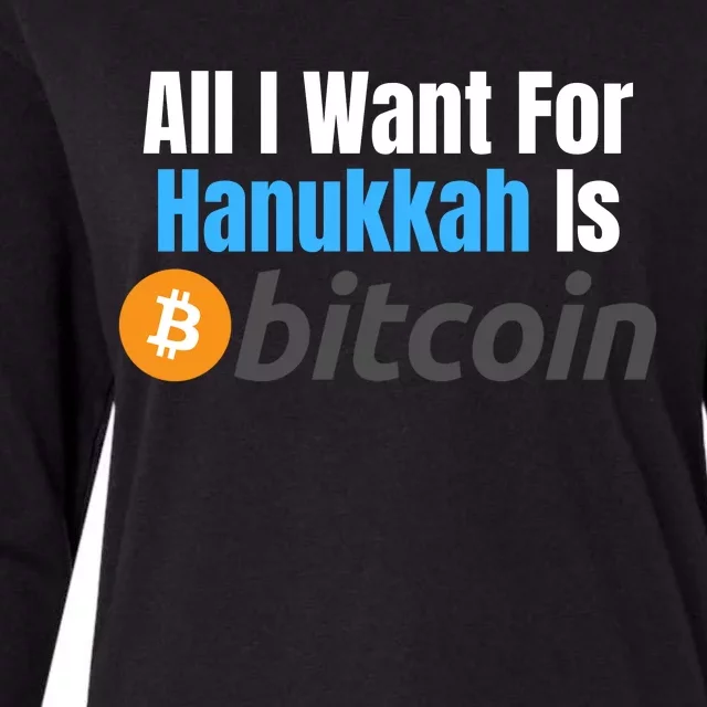 All I Want For Hanukkah Is Bitcoin, Retirement Plan Crypto, Bitcoin Plan B Womens Cotton Relaxed Long Sleeve T-Shirt