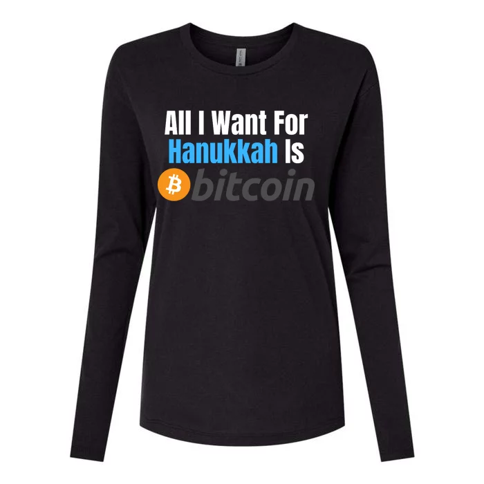 All I Want For Hanukkah Is Bitcoin, Retirement Plan Crypto, Bitcoin Plan B Womens Cotton Relaxed Long Sleeve T-Shirt