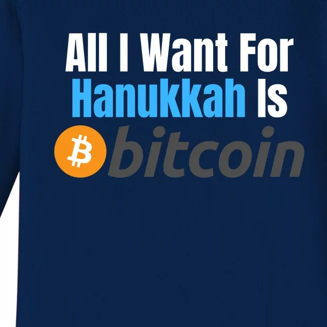 All I Want For Hanukkah Is Bitcoin, Retirement Plan Crypto, Bitcoin Plan B Baby Long Sleeve Bodysuit