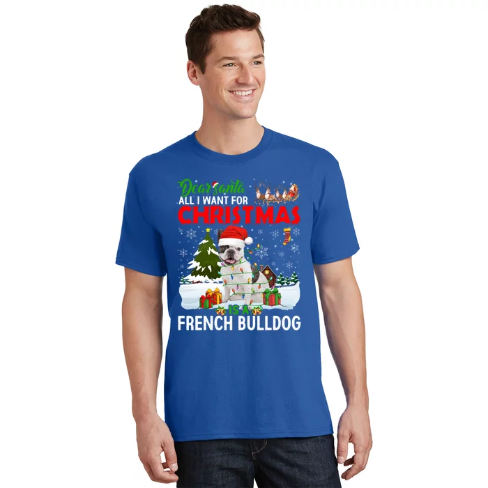 All I Want For Christmas Is A French Bulldog Family Pajamas Gift T-Shirt