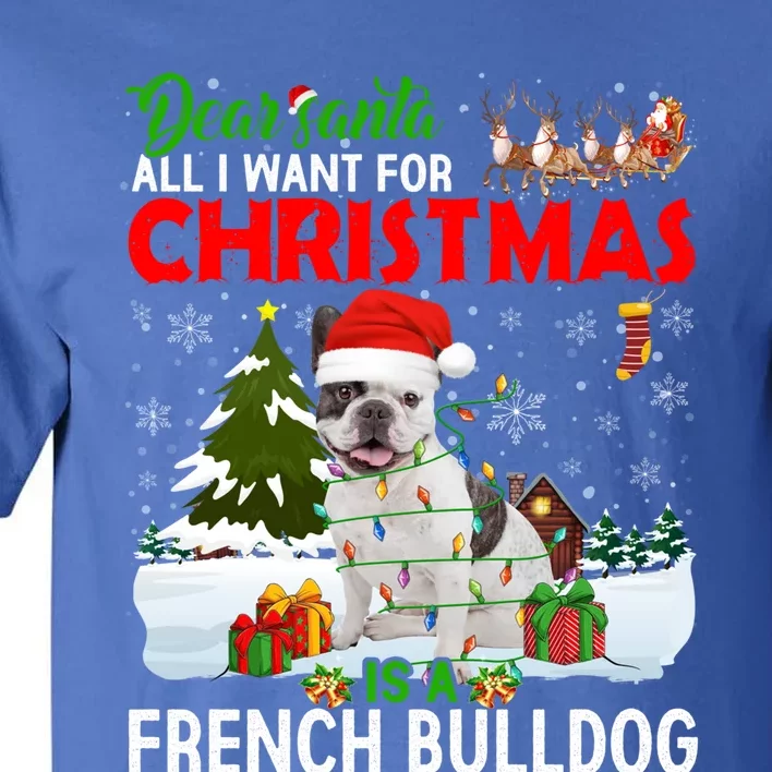 All I Want For Christmas Is A French Bulldog Family Pajamas Gift Tall T-Shirt