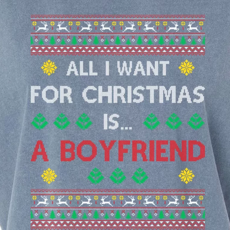 All I Want For Christmas Is A Friend Gift Garment-Dyed Women's Muscle Tee