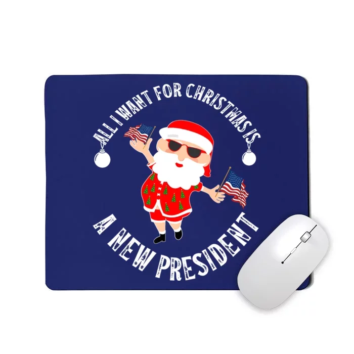 All I Want For Christmas Is A New President Gingerbread Man Mousepad