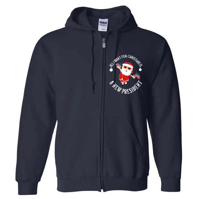 All I Want For Christmas Is A New President Gingerbread Man Full Zip Hoodie