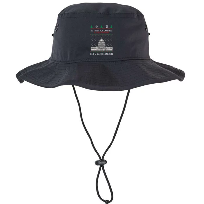 All I Want For Christmas Is A New President Let's Go Brandon Legacy Cool Fit Booney Bucket Hat