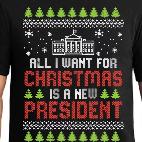 All I Want For Christmas New President Ugly Xmas Gift Pajama Set