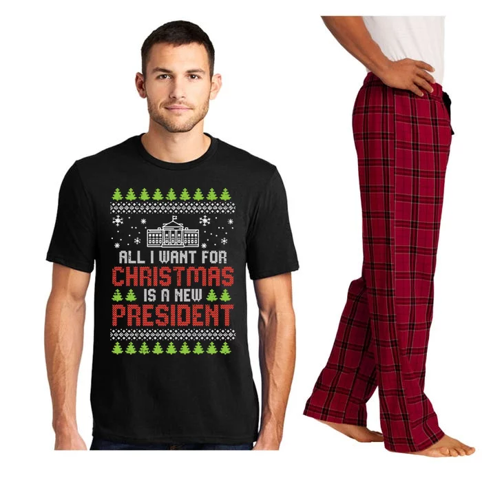 All I Want For Christmas New President Ugly Xmas Gift Pajama Set