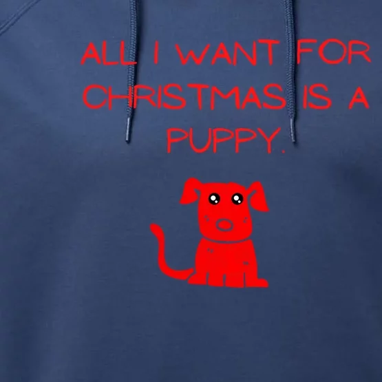 All I Want For Christmas Is Gift Performance Fleece Hoodie