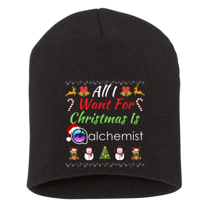 All I Want For Christmas Is Alchemist Coin Alchemist Crypto Short Acrylic Beanie