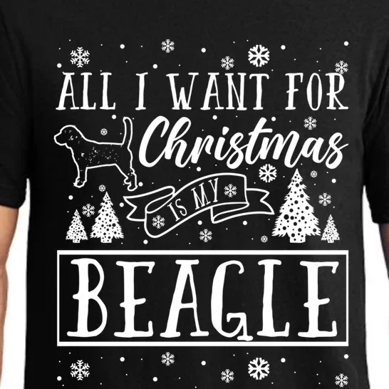 All I Want For Christmas Is My Beagle Funny Xmas Funny Gift Pajama Set