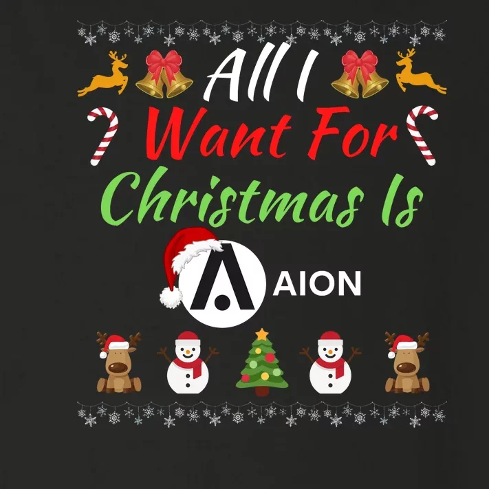 All I Want For Christmas Is AION, HODL AION, Crypto AION Logo Toddler Long Sleeve Shirt