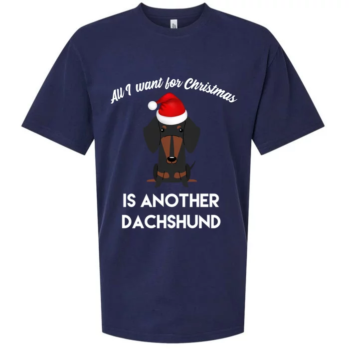 All I Want For Christmas Is Another Dachshund Gift Sueded Cloud Jersey T-Shirt