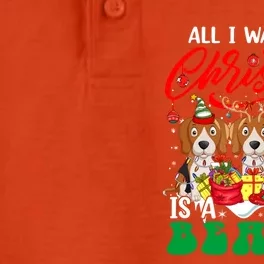 All I Want For Xmas Is A Beagle Three Santa Reindeer Dogs Gift Dry Zone Grid Performance Polo