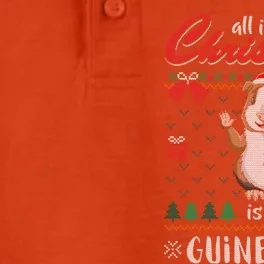 All I Want For Christmas Is A Guinea Pig Santa Claus Funny Gift Dry Zone Grid Performance Polo