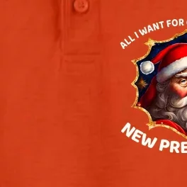 All I Want For Christmas Is A New President Santa Claus Dry Zone Grid Performance Polo