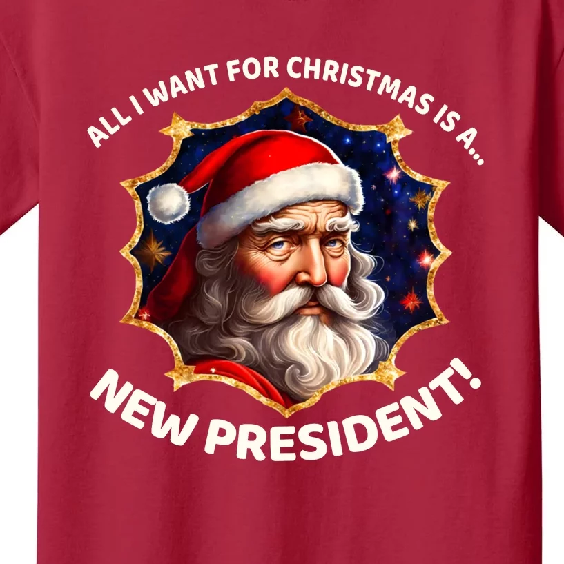 All I Want For Christmas Is A New President Santa Claus Kids T-Shirt