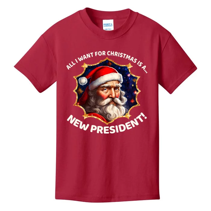 All I Want For Christmas Is A New President Santa Claus Kids T-Shirt