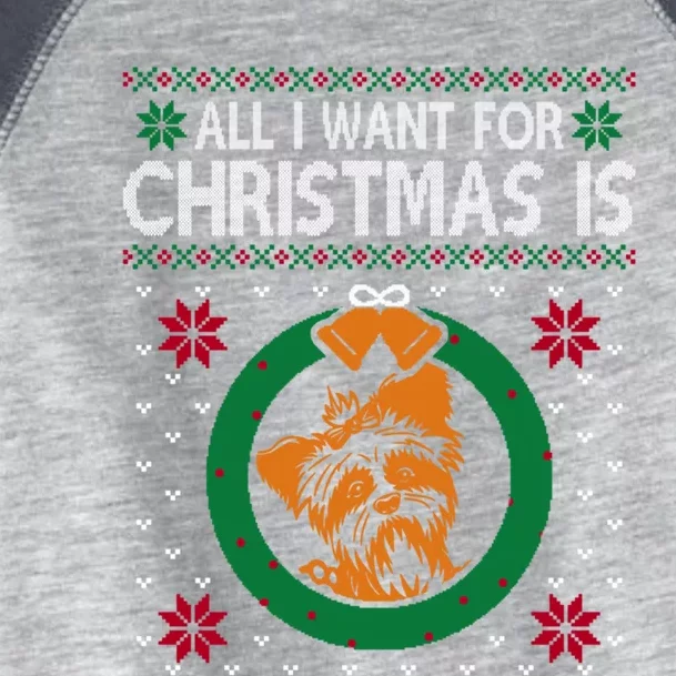 All I Want For Christmas Is Yorkshire Terriers Gift Toddler Fine Jersey T-Shirt