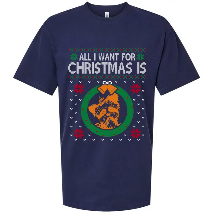 All I Want For Christmas Is Yorkshire Terriers Gift Sueded Cloud Jersey T-Shirt