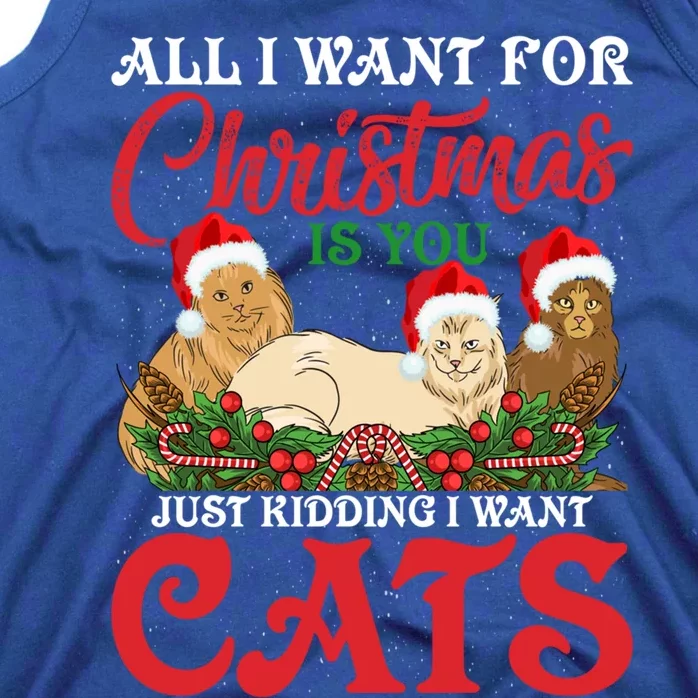 All I Want For Christmas Is Cats Funny Xmas Cat Lover Gift Tank Top