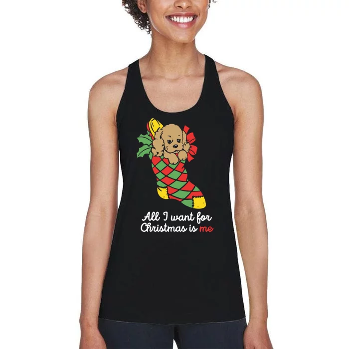 All I Want For Christmas Is Me Women's Racerback Tank