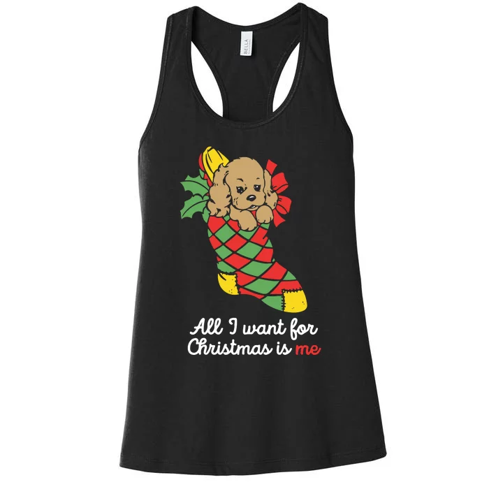 All I Want For Christmas Is Me Women's Racerback Tank