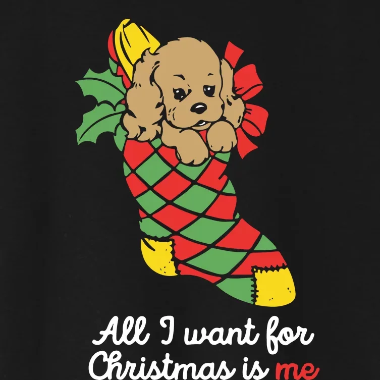 All I Want For Christmas Is Me Women's Crop Top Tee