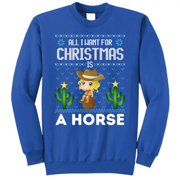 All I Want For Christmas Is A Horse Cow Xmas Sweater Fun Great Gift Sweatshirt