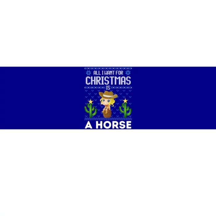 All I Want For Christmas Is A Horse Cow Xmas Sweater Fun Great Gift Bumper Sticker