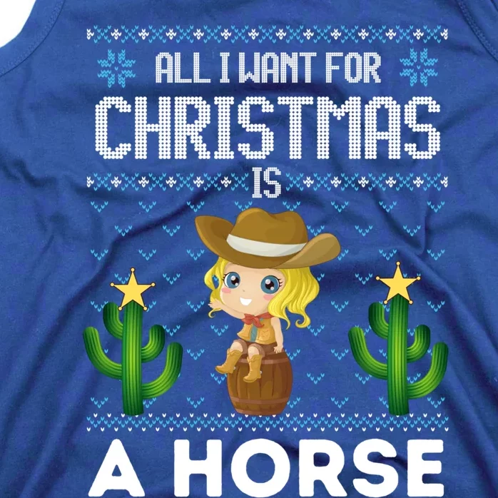 All I Want For Christmas Is A Horse Cow Xmas Sweater Fun Great Gift Tank Top