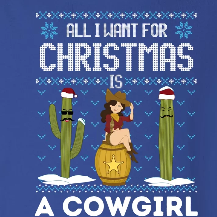 All I Want For Christmas Is A Horse Cow Xmas Sweater Fun Gift Toddler Long Sleeve Shirt