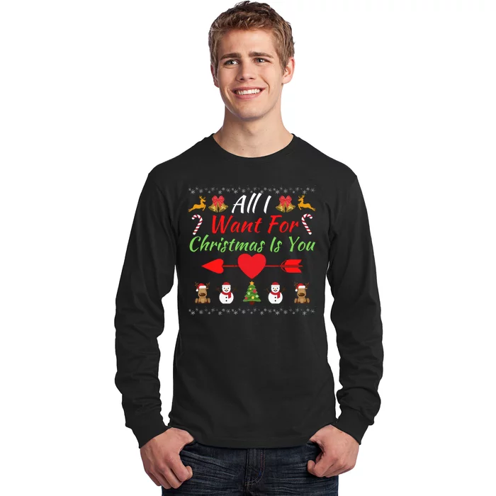 All I Want For Christmas Is You Matching Couples Christmas Couples Matching Long Sleeve Shirt