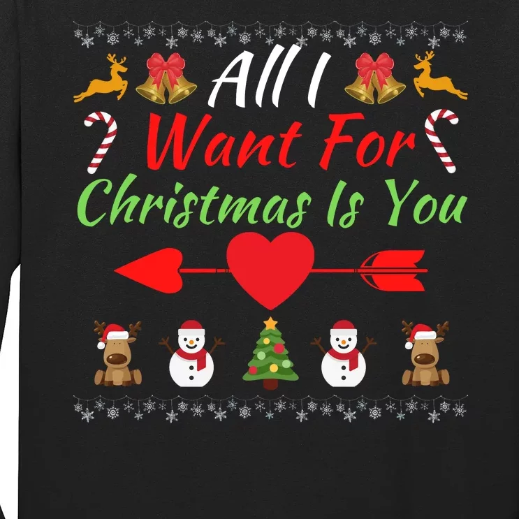 All I Want For Christmas Is You Matching Couples Christmas Couples Matching Long Sleeve Shirt