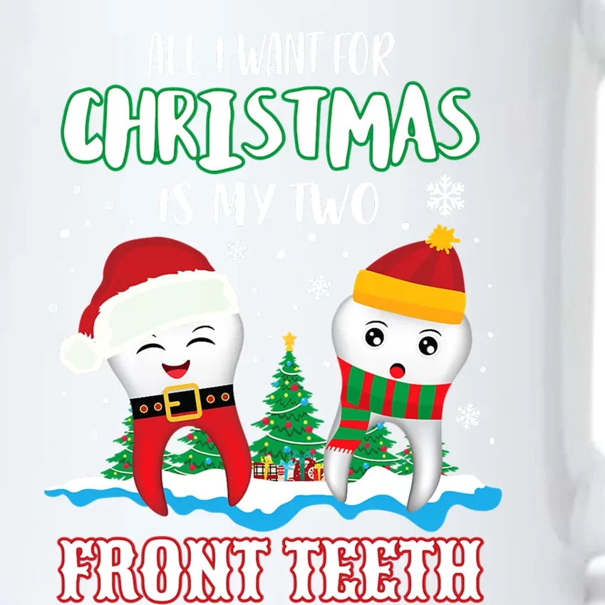 All I Want For Christmas Is My Two Front Teeth Xmas Gift Black Color Changing Mug