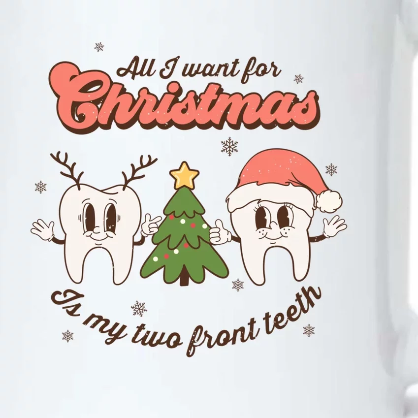 All I Want For Christmas Is My Two Front Teeth Xmas Tree Funny Gift Black Color Changing Mug