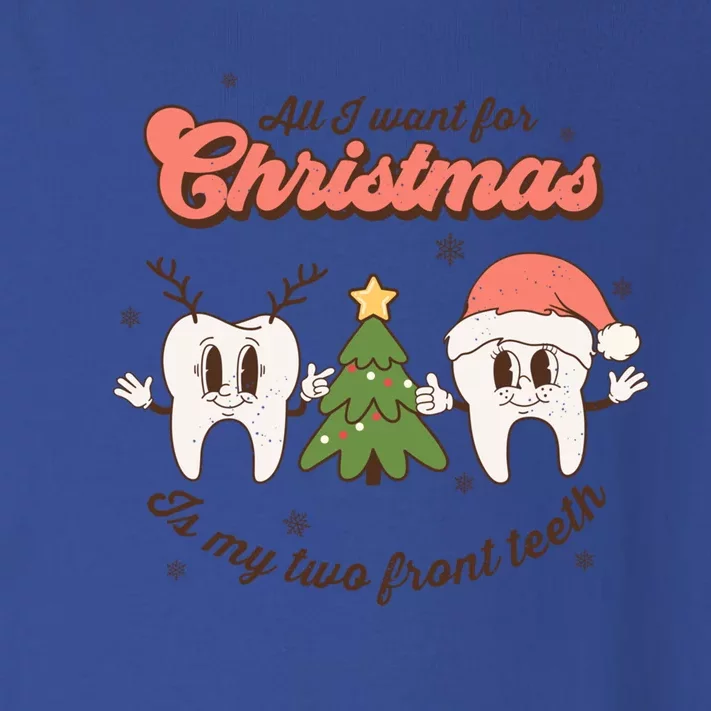 All I Want For Christmas Is My Two Front Teeth Xmas Tree Funny Gift Toddler Long Sleeve Shirt