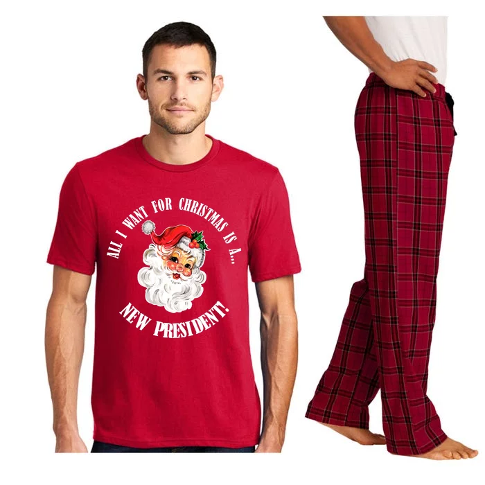 All I Want For Christmas Is A New President Funny Word Play Pajama Set