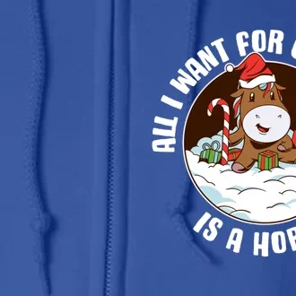 All I Want For Christmas Is A Horse Gift Full Zip Hoodie