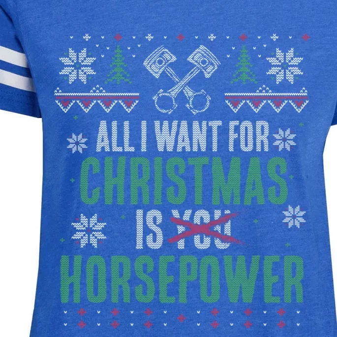 All I Want For Christmas Is Horsepower Xmas Cute Gift Enza Ladies Jersey Football T-Shirt