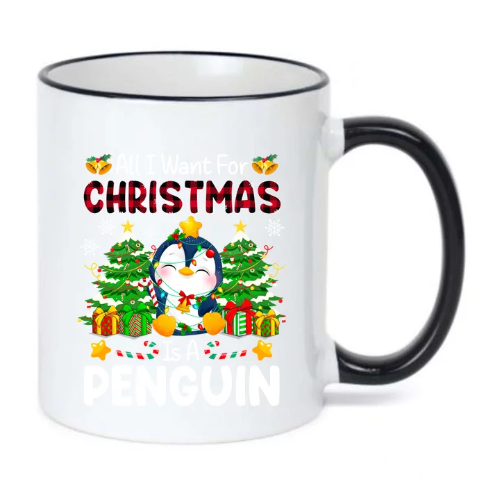 All I Want For Christmas Is A Penguin Animals Arctic Polar Gift Black Color Changing Mug