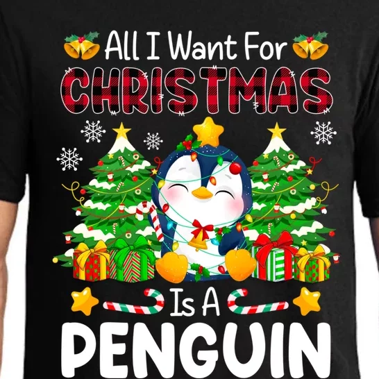 All I Want For Christmas Is A Penguin Animals Arctic Polar Gift Pajama Set